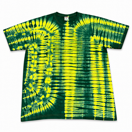 Green Yellow Spiral Tie-Dye T-Shirt