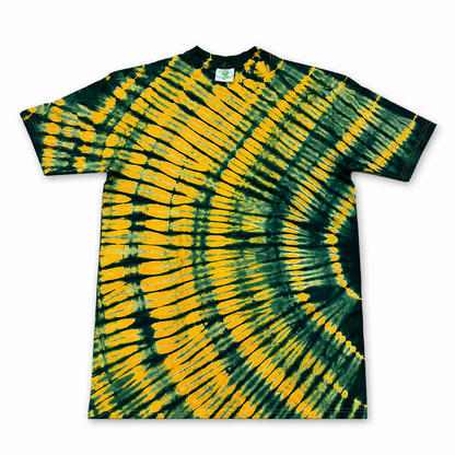 Green Yellow Fan Tie-Dye T-Shirt