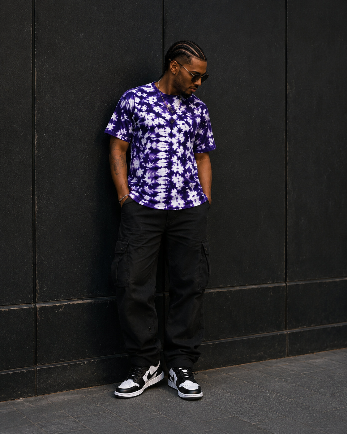 Orange Blue Purple Tie-Dye T-Shirt